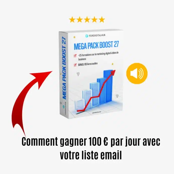 100 € /j avec votre liste email - Imaginez atteindre une liberté financière totale en générant un revenu quotidien de 100 € grâce à votre liste email. Cette formation exceptionnelle vous dévoile les secrets pour exploiter pleinement votre liste email et transformer vos abonnés en clients fidèles.