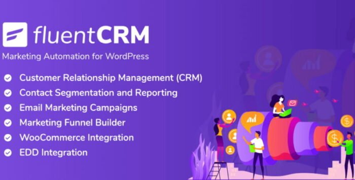 FluentCRM Pro – Email Marketing Automation For WP 2.9.25 - Le FluentCRM Pro plugin est une solution complète et auto-hébergée d'automatisation du marketing par email pour WordPress. Conçu pour gérer vos leads, clients, campagnes d'emailing, séquences d'emails automatisées, gestion des apprenants et affiliés, ainsi que le suivi des activités utilisateurs, FluentCRM centralise toutes ces fonctionnalités directement dans votre tableau de bord WordPress.